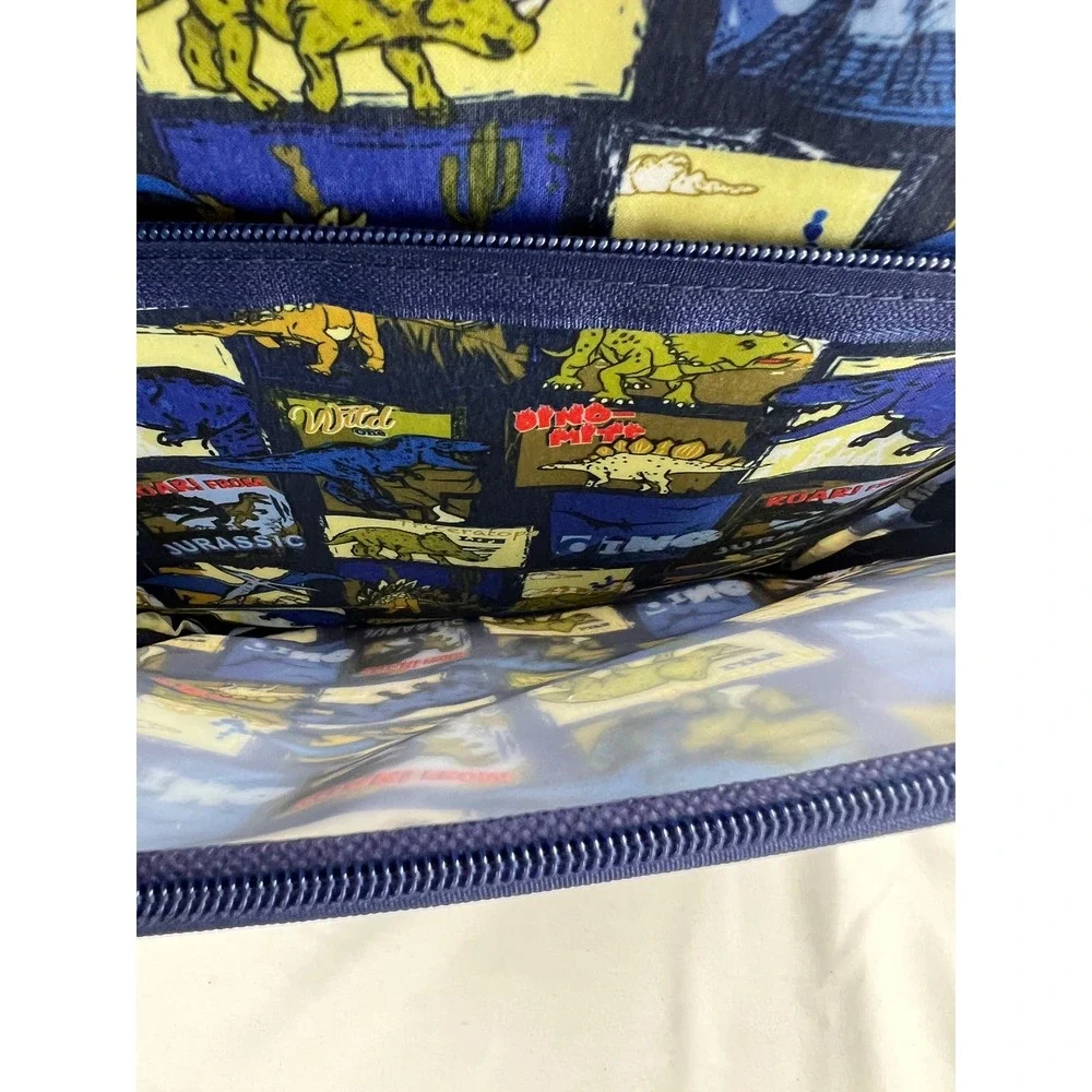 Wonder Nation Backpack Kids One Size Greetings From Jurassic Navy Dinosaur NWT